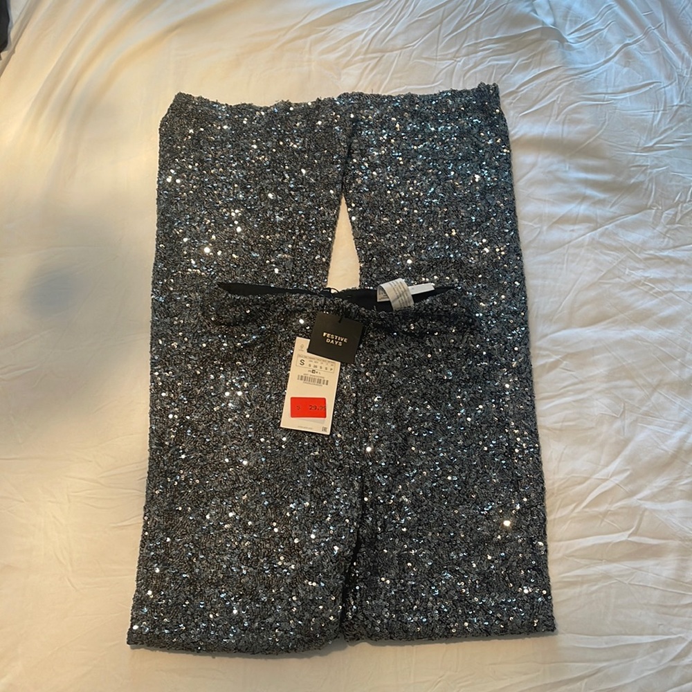 Zara Festive Glitter Pants